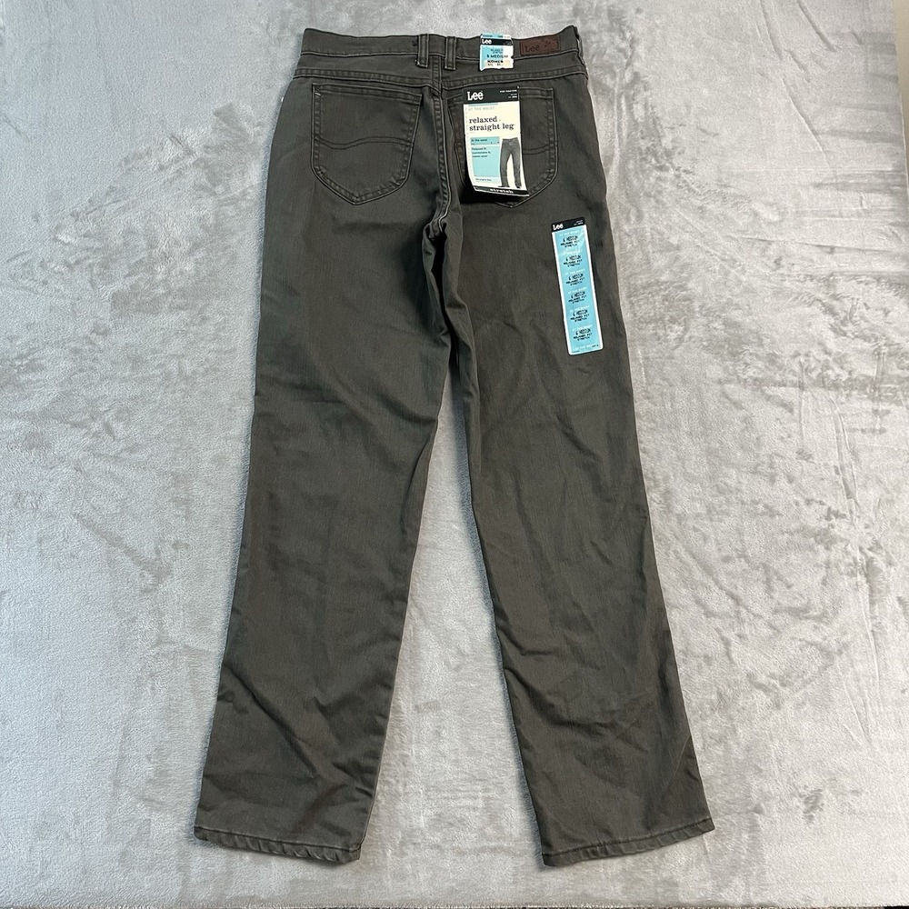 NWT Lee Relaxed Straight Leg Jeans Womens 6 Medium Gray Stretch Denim Pants